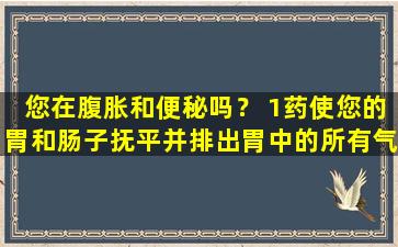您在腹胀和便秘吗？ 1药使您的胃和肠子抚平并排出胃中的所有气息！